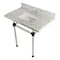 Kingston Brass 36X22 Marble Vanity Top W/ Acrylic Feet Combo, Marble/Bronze KVPB36MASQ5 - alternate 1